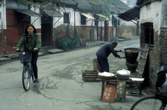 the old town of the city centre of Kaifeng in the province of Hubei in china in east asia.