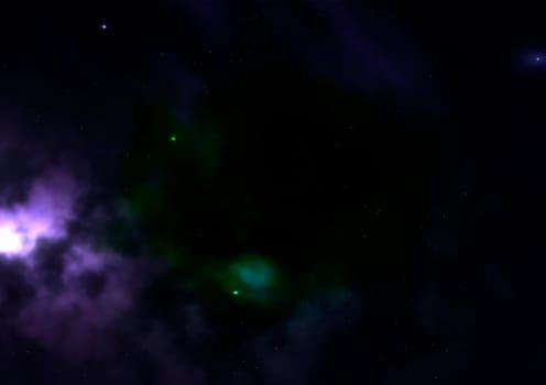 Far being shone nebula and star field against space. "Elements of this image furnished by NASA""."