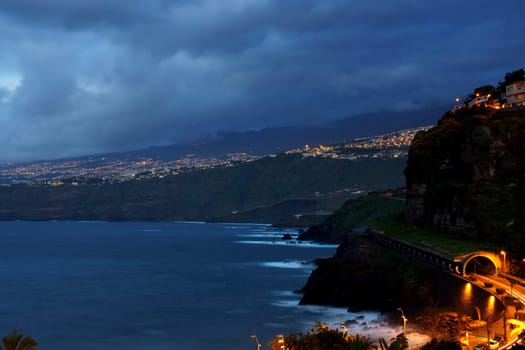 View from Puerto de la Cruz towards Santa Ursula