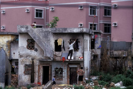 the city of Shenzhen north of Hongkong in the province of Guangdong in china in east asia.