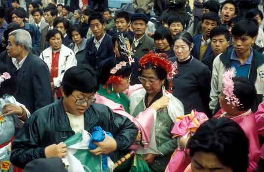 people on a festival in the city of beijing in the east of china in east asia.