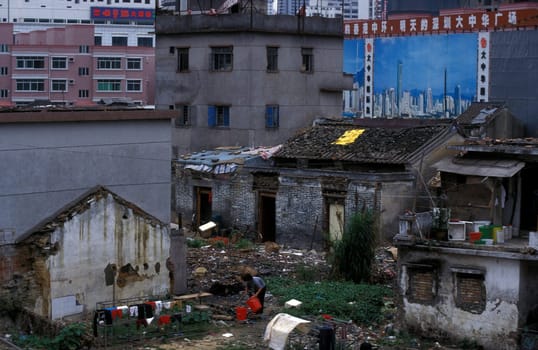 the city of Shenzhen north of Hongkong in the province of Guangdong in china in east asia.