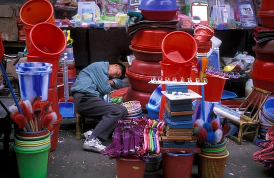 a market with plastic products in the city of Nanchang in the province of Jiangxi in central China.