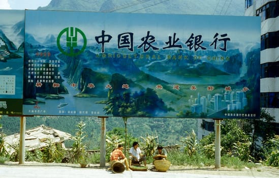 in the village of Badong on the yangzee river in the three gorges valley up of the three gorges dam projecz in the province of hubei in china.