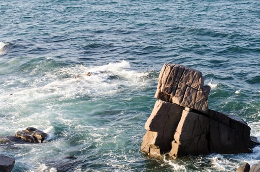 Rocks of the Black Sea.Old town Sozopol.Bulgaria