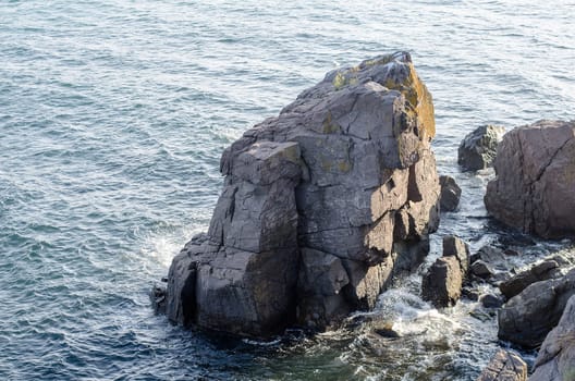 Rocks of the Black Sea.Old town Sozopol.Bulgaria