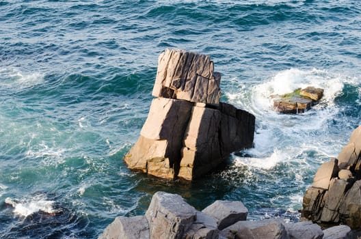 Rocks of the Black Sea.Old town Sozopol.Bulgaria