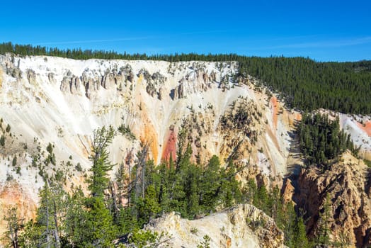 View of the Grand Canyon of the Yellowstone from Artist Point in Yellowstone National Park