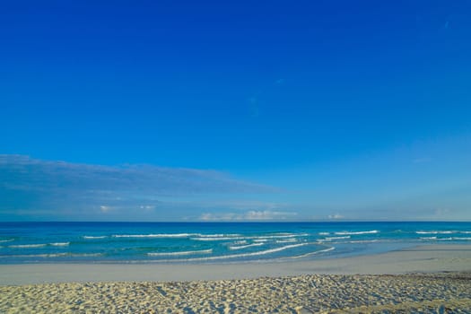 Wonderful tropical beach in Cuba, with crystal clear water and sunshine