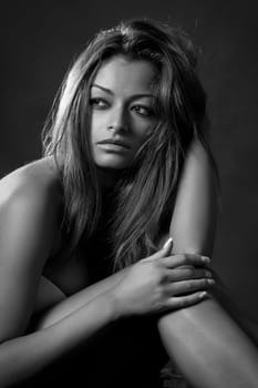 young gorgeous woman in lingerie in sexy poses