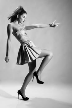 image of fashion woman wearing cool designer clothing