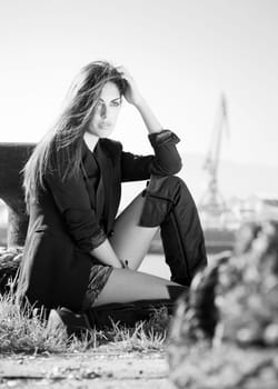 image of fashion woman wearing cool clothing