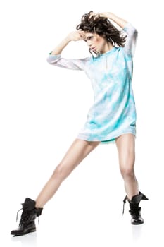 image of fashion woman wearing cool designer clothing