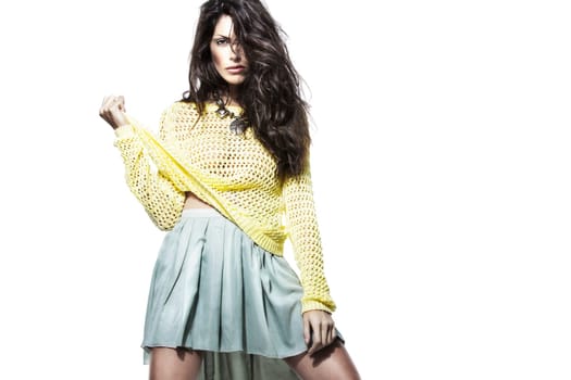 image of fashion woman wearing cool designer clothing