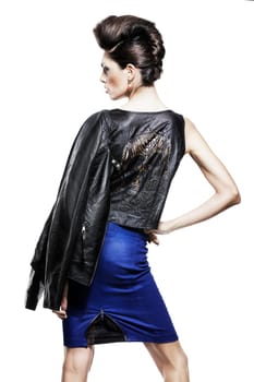 image of fashion woman wearing cool designer clothing