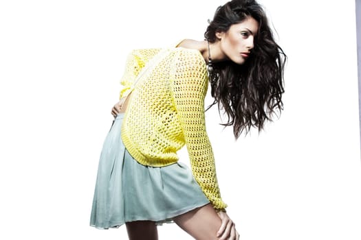 image of fashion woman wearing cool designer clothing
