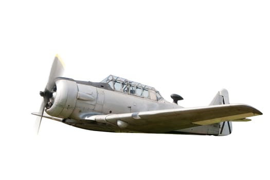 vintage historic old war aircraft in a background
