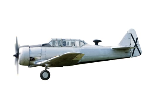 vintage historic old war aircraft in a background