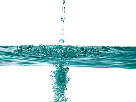conceptual splashing water or beverage, ocean or a river