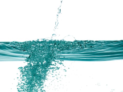 conceptual splashing water or beverage, ocean or a river