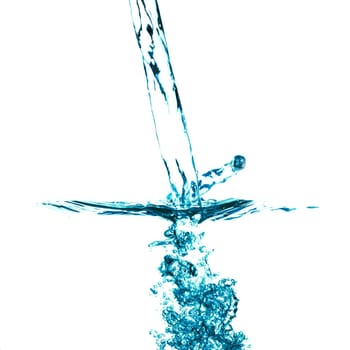 conceptual splashing water or beverage, ocean or a river