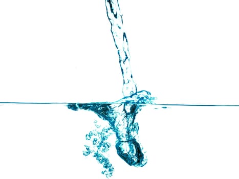 conceptual splashing water or beverage, ocean or a river