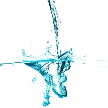 conceptual splashing water or beverage, ocean or a river