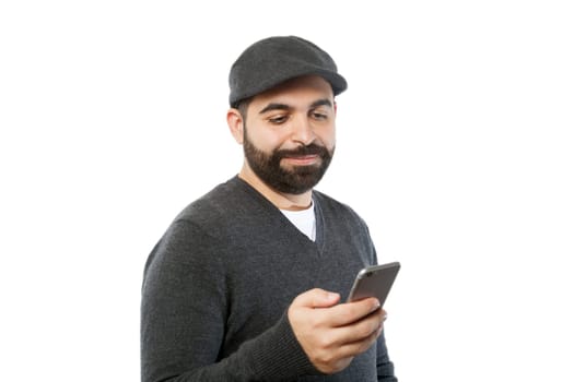 Man with phone in hand