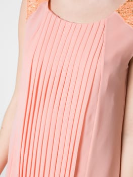 a beautiful model wearing feminine clothes in clear background