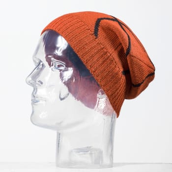 modern hat made of wool in a clear background