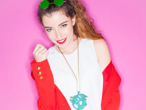 image of fashion woman wearing cool designer clothing