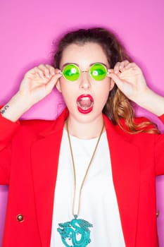 image of fashion woman wearing cool designer clothing