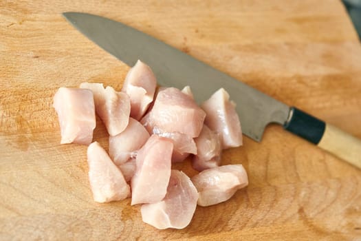 low calorie pieces of raw meat ready to cook