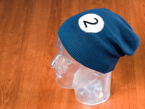 modern hat made of wool in a clear background