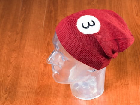 modern hat made of wool in a clear background