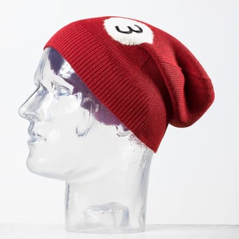 modern hat made of wool in a clear background