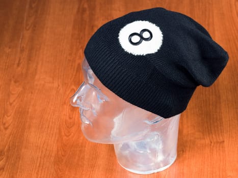 modern hat made of wool in a clear background