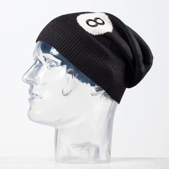 modern hat made of wool in a clear background