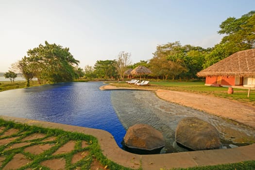 Infinity Pool in a Tropical Resort in India