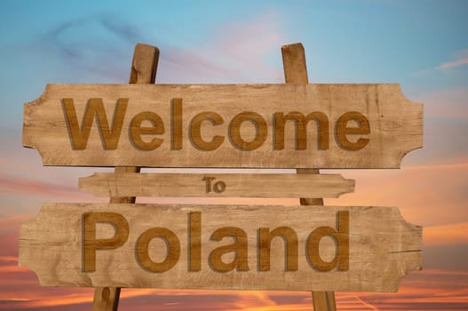 welcome to jamaica sign on wood background with blending national flag