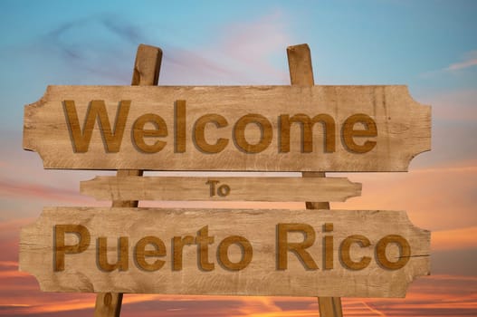 welcome to jamaica sign on wood background with blending national flag