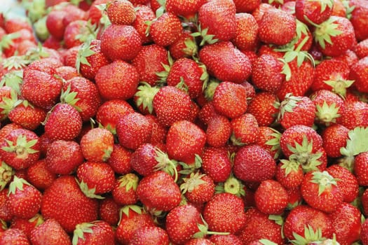 Image of the background fresh red strawberries