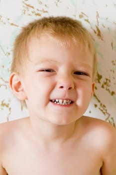 Portrait of cute boy with smile face