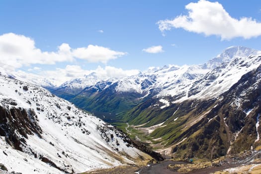 Landscape of mountains Caucasus region in Russia