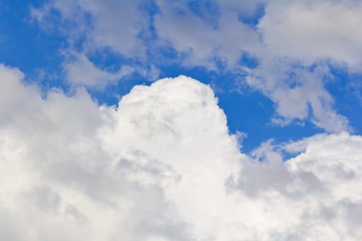 Photo of the blue day summer fluffy sky