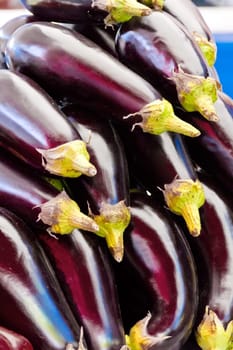 Photo of the background with fresh eggplant