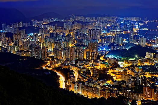 Hong Kong Modern City at night