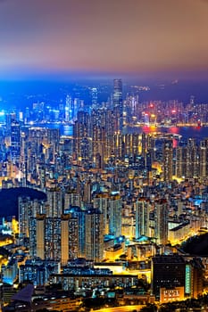 Hong Kong Modern City at night