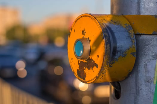 Push-button on cross walk to switch lights