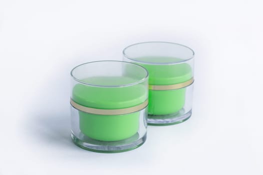 Cosmetic set of cream bottles